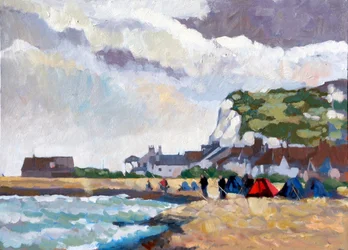 Angeln bei Kingsdown Weiße Klippen